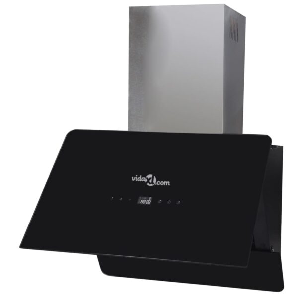 vidXL Exaustor com ecrã 600 mm vidro temperado preto - Image 3
