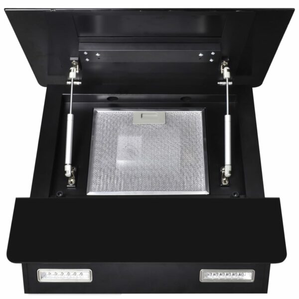 vidXL Exaustor com ecrã 600 mm vidro temperado preto - Image 4