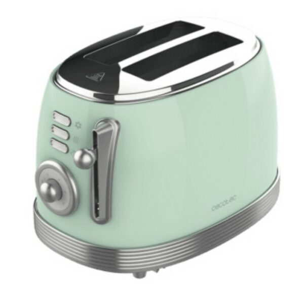 Tostadora cecotec toast and taste 800 vintage light green