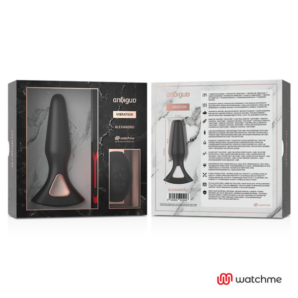 ANBIGUO - WATCHME CONTROLE REMOTO VIBRADOR ANAL PLUG ALEXANDRU - Image 4