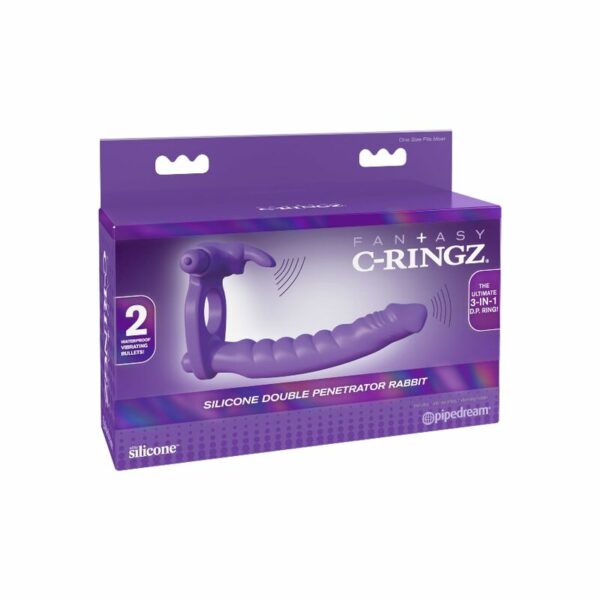 FANTASY C-RINGZ - SILICONE DOUBLE VIBRATOR COELHO - Image 6