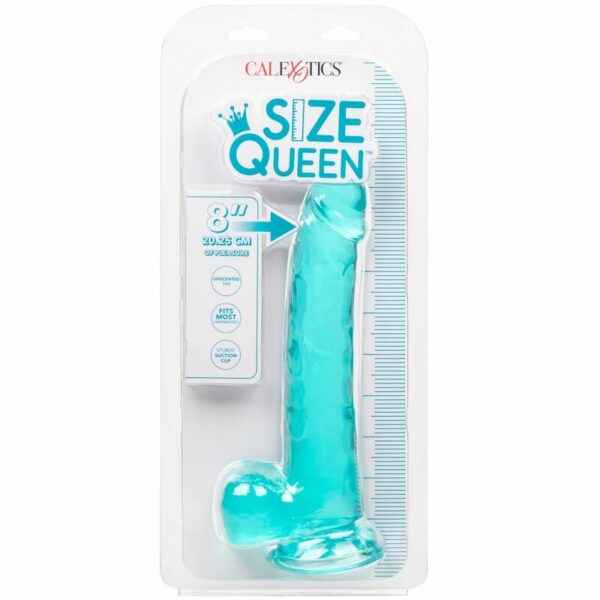 DILDO QUEEN TAMANHO CALEX - AZUL 20,3 CM - Image 7