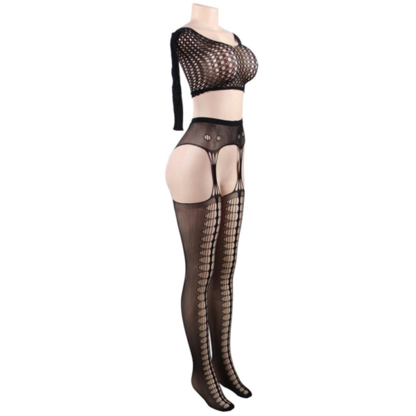 QUEEN LINGERIE BODYSTOCKING LONG SLEEVE TOP SL - Image 5