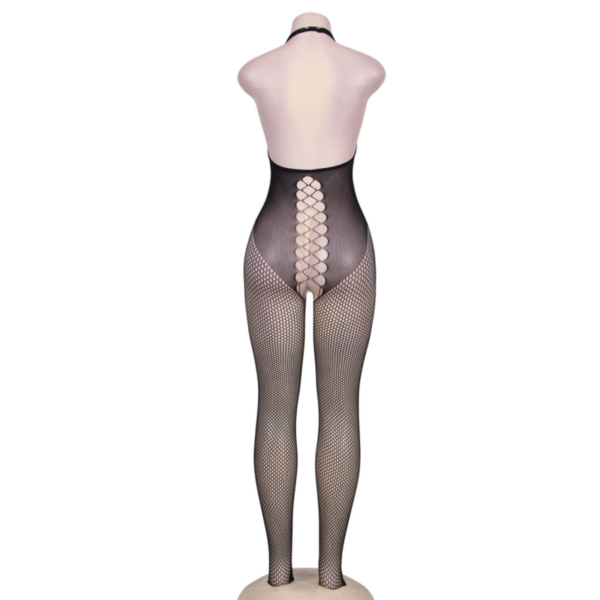 QUEEN LINGERIE FISHNET OPEN BACK BODYSTOCKING SL - Image 4