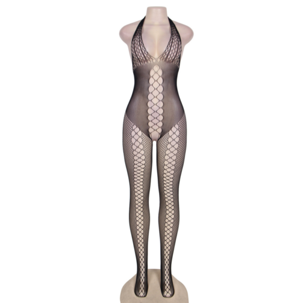 QUEEN LINGERIE FISHNET OPEN BACK BODYSTOCKING SL - Image 3