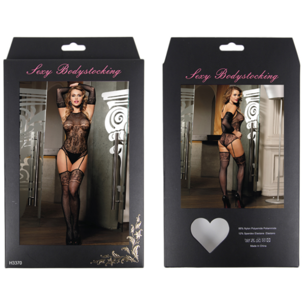 QUEEN LINGERIE SPLIT MANGA LONGA FISHNET BODYSTOCKING SL - Image 4