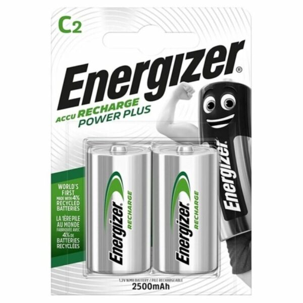 ENERGIZADOR POWER PLUS BATERIA RECARREGÁVEL HR14 C 2500mAh 2 UNIDADE