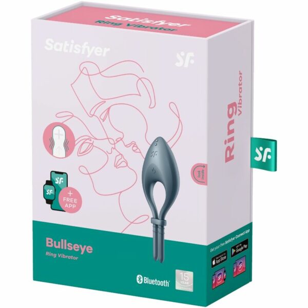 SATISFYER BULLSEYE RING VIBRATOR APP - GREY - Image 3