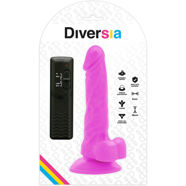 DIVERSIA - FLEXÍVEL VIBRATÓRIO 18 CM - ROXO - Image 6