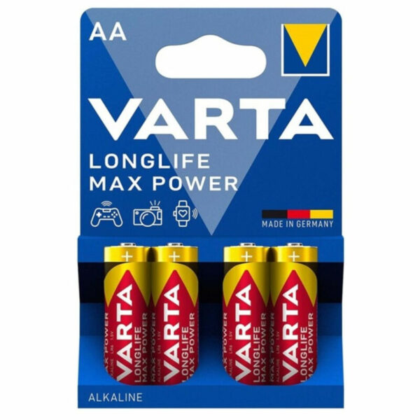 VARTA - BATERIA ALCALINA MAX POWER AA LR6 4 UNIDADES