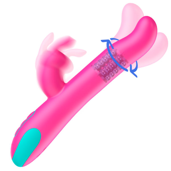 HAPPY LOKY - PLUTO COELHO VIBRADOR E ROTADOR RELÓGIO COM TECNOLOGIA SEM FIO COMPATÍVEL - Image 3