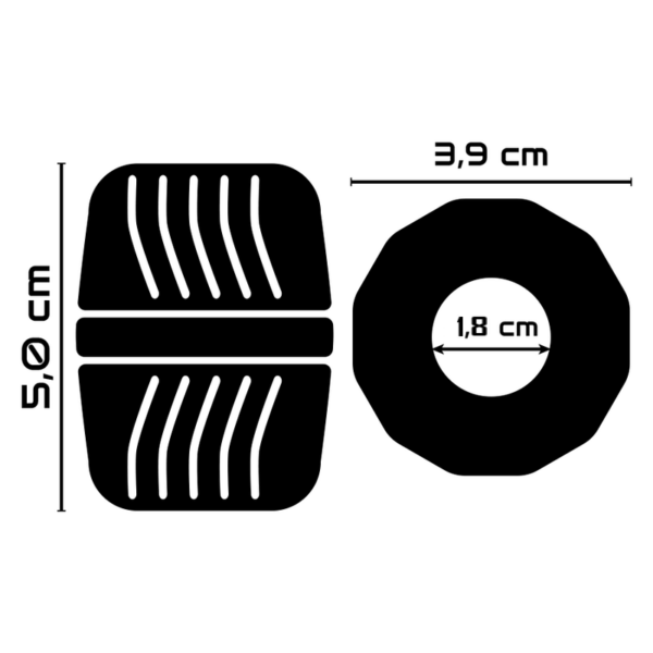 POWERING - ANEL PARA O PÉNIS SUPER FLEXÍVEL E RESISTENTE 5 CM PR11 PRETO - Image 3