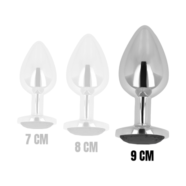 OHMAMA - PLUG ANAL COM CRISTAL PRETO 9 CM - Image 4