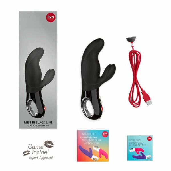 FUN FACTORY - MISS BI RABBIT VIBRATOR BLACK LINE - Image 7