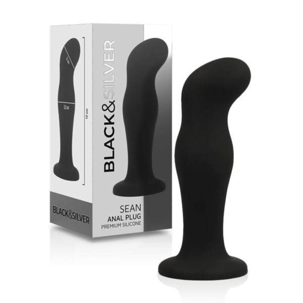 BLACK&SILVER - SEAN PLUG ANAL PREMIUM SILICONE PRETO - Image 2