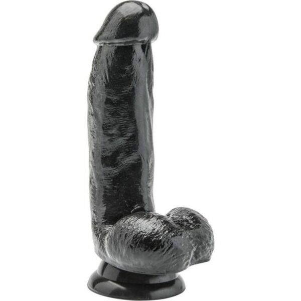 GET REAL - DILDO 12 CM COM BOLAS PRETO