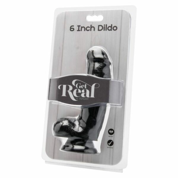 GET REAL - DILDO 12 CM COM BOLAS PRETO - Image 2