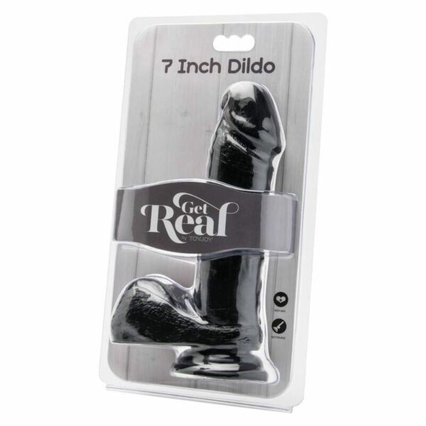 GET REAL - DILDO 18 CM COM BOLAS PRETAS - Image 2