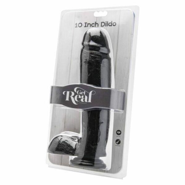 GET REAL - DILDO 25,5 CM COM BOLAS PRETO - Image 2