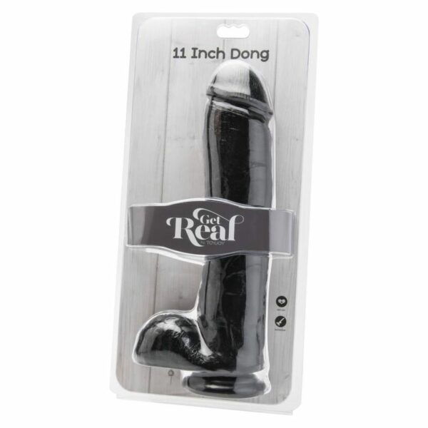 GET REAL - DILDO 28 CM COM BOLAS PRETAS - Image 2