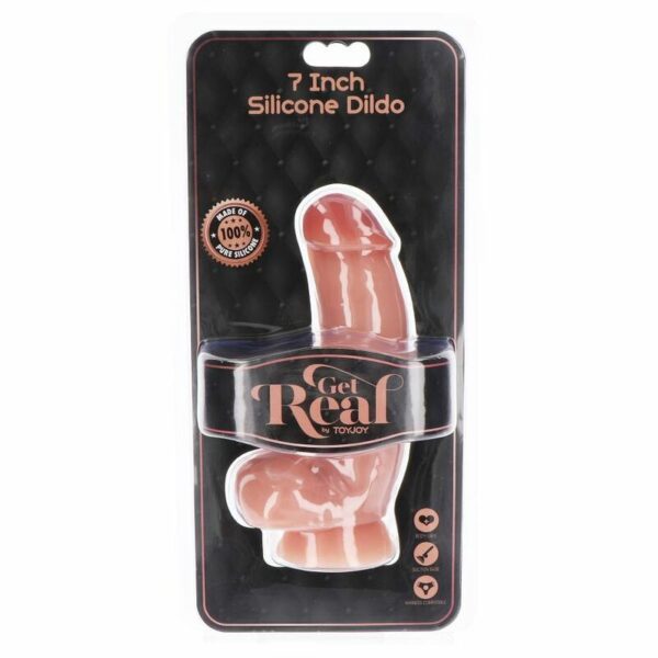 GET REAL - DILDO DE SILICONE 18 CM W BOLAS PELE - Image 4