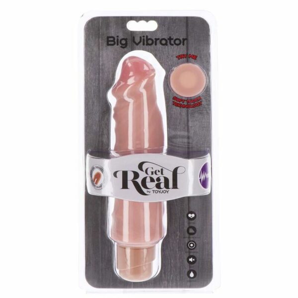 GET REAL - VIBRADOR GRANDE DE DUAL DENSIDADE 20,5 CM PELE - Image 4