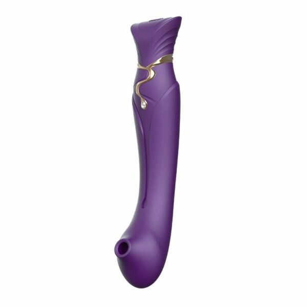 ZALO - QUEEN SET PULSE WAVE CLIT STIM ROXO - Image 4