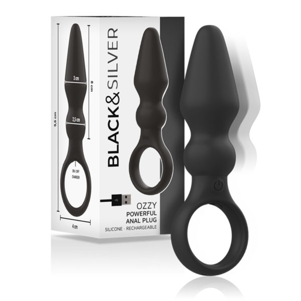 BLACK&SILVER - PLUGUE ANAL DE SILICONE PODEROSO OZZY - Image 2