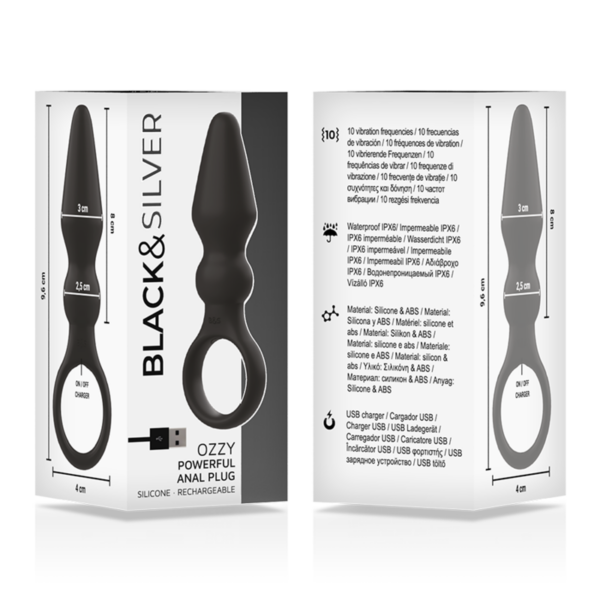 BLACK&SILVER - PLUGUE ANAL DE SILICONE PODEROSO OZZY - Image 6