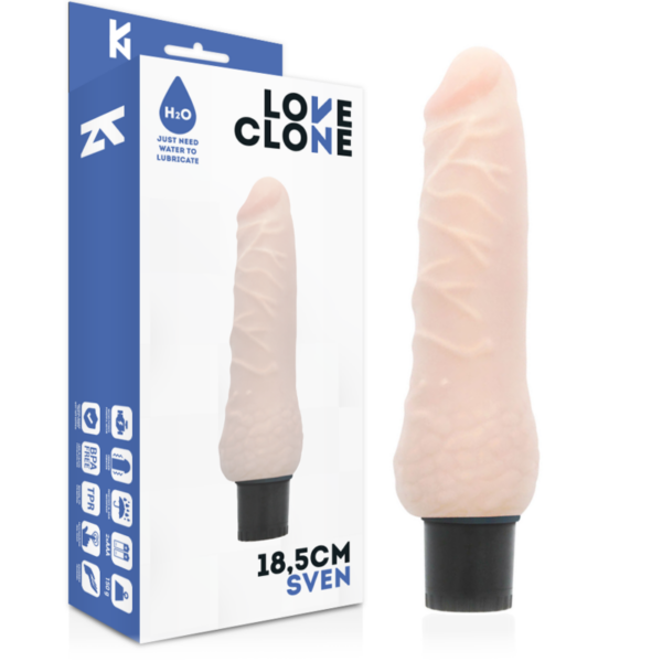 LOVECLONE SVEN AUTO-LUBRIFICAÇÃO VIBRADOR 18,5 CM