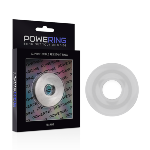 POWERING - ANEL PARA O PÊNIS SUPER FLEXÍVEL E RESISTENTE 3,5CM TRANSPARENTE - Image 6