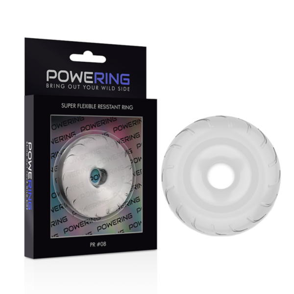 POWERING - ANEL PARA O PÉNIS SUPER FLEXÍVEL E RESISTENTE 5CM PR08 TRANSPARENTE - Image 5