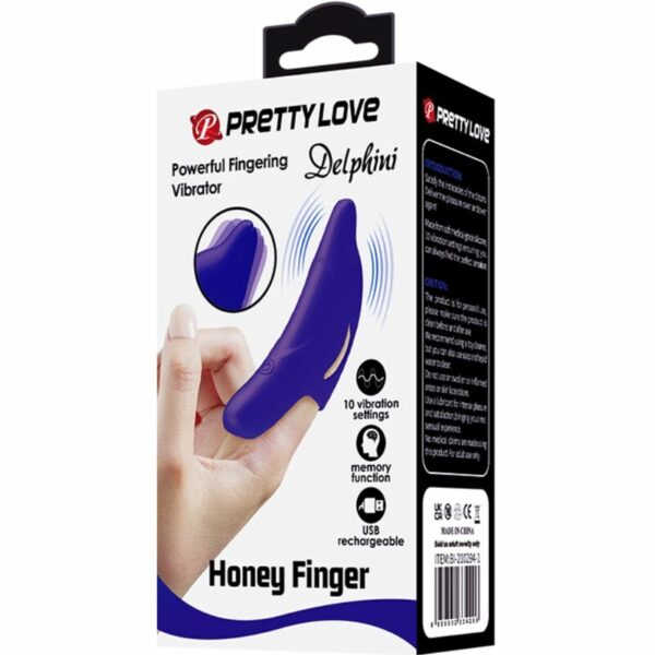 PRETTY LOVE - DELPHINI POWERFUL FINGERING STIMULATOR AZUL ESCURO - Image 10