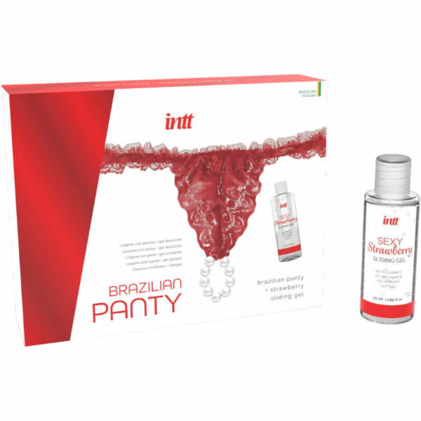 INTT RELEASES - CALÇA VERMELHA BRASILEIRA COM PÉROLAS E GEL LUBRIFICANTE 50 ML - Image 2