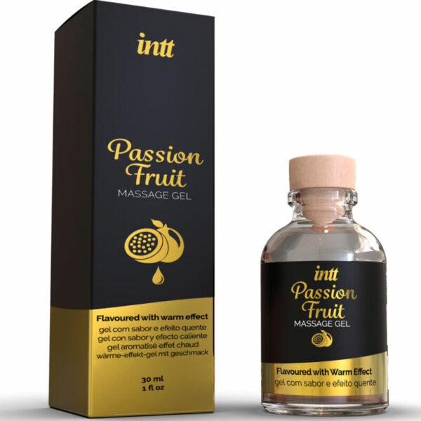 INTT MASSAGE & ORAL SEX - GEL DE MASSAGEM COM SABOR DE MARACUJÁ COM EFEITO CALOR - Image 2