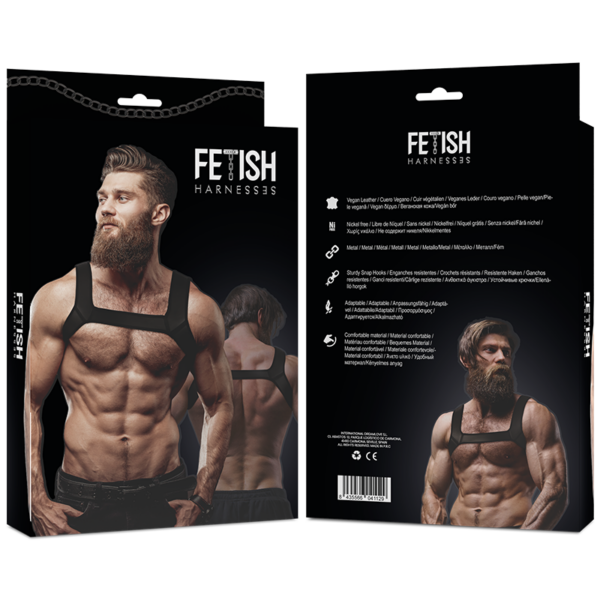 FETISH SUBMISSIVE ATTITUDE - ARNÊS DE PEITO NEOPRENE PARA HOMENS TAMANHO L - Image 4