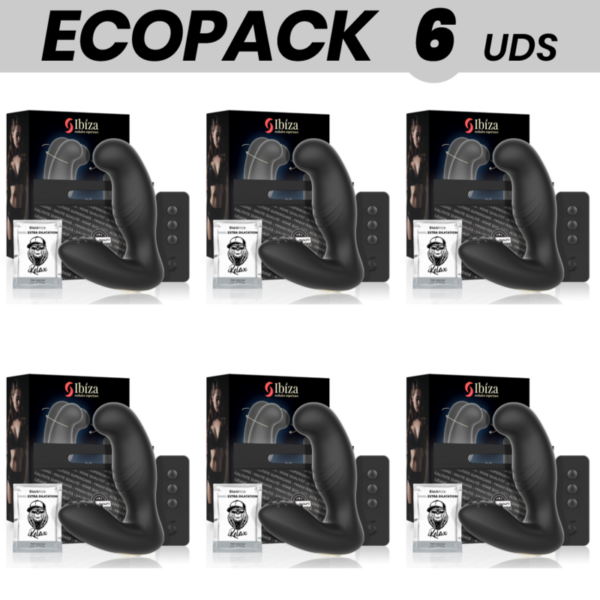 ECOPACK6 UNIDADES - CONTROLE REMOTO MASSAGER ANAL IBIZA 10 x 3,5 CM