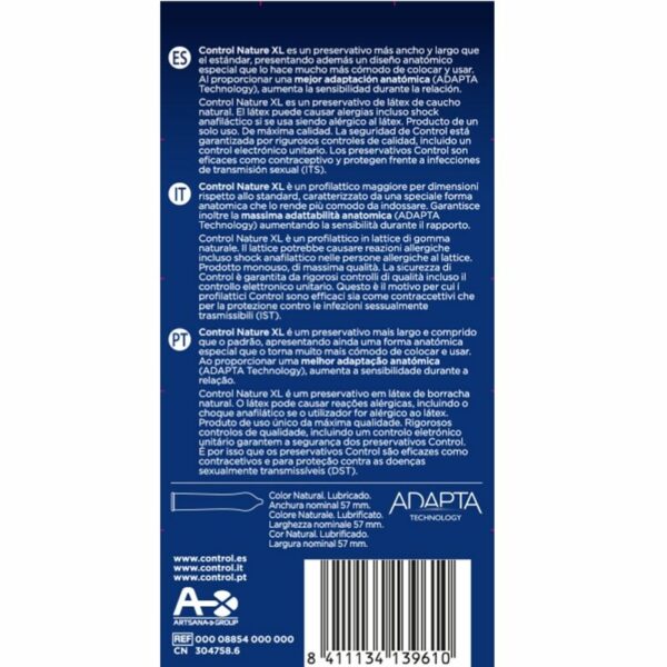 CONTROL - ADAPTA NATURE XL CONDOMS 12 UNITS - Image 2