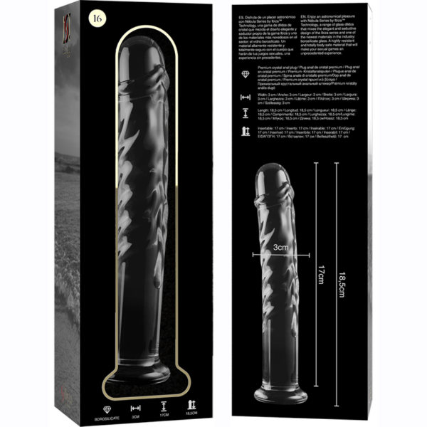 NEBULA SERIES BY IBIZA - MODELO 16 DILDO VIDRO BOROSILICADO 18,5 X 3 CM - Image 5