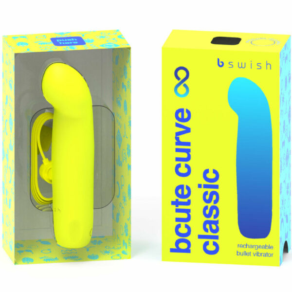 B SWISH - BCUTE CURVE INFINITE CLASSIC VIBRADOR RECARGABLE SILICONA AMARILLO - Image 2