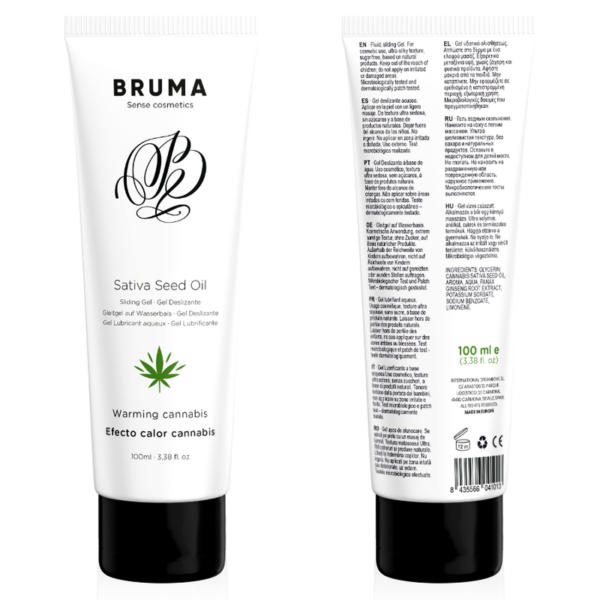 BRUMA - SATIVA SEED OIL SLIDING GEL AQUECEDOR SABOR CANNABIS 100 ML - Image 5