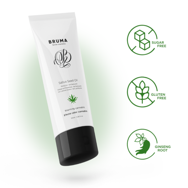 BRUMA - SATIVA SEED OIL SLIDING GEL AQUECEDOR SABOR CANNABIS 100 ML - Image 2