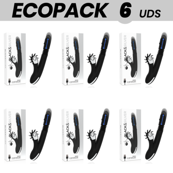 ECOPACK 6 UNIDADES - BLACK&SILVER BUNNY REED UP & DOWN VIBE