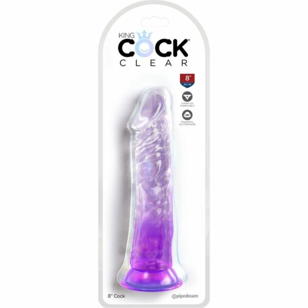 KING COCK CLEAR - PÊNIS REALISTA 19,7 CM ROXO - Image 2