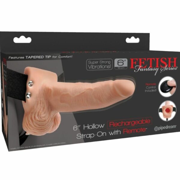 FETISH FANTASY SERIES - ARNÊS AJUSTÁVEL COM CONTROLE REMOTO PÊNIS REALISTA COM TESTÍCULOS RECARREGÁVEIS E VIBRADOR 15 CM - Image 8