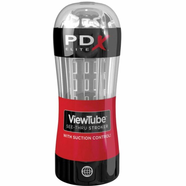 PDX ELITE - STROKER VIEWTUBE CONTROL MASTURBADOR DE SUCÇÃO TRANSPARENTE