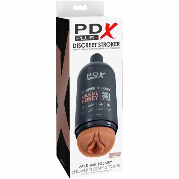 PDX PLUS - MASTURBADOR DE STROKER DE DESIGN DISCRETO COM GARRAFA DE SHAMPOO MILK ME HONEY CANDY - Image 6