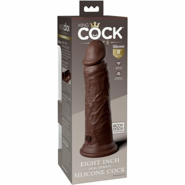 KING COCK ELITE - DILDO DE SILICONE REALISTA 20,3 CM CASTANHO - Image 6