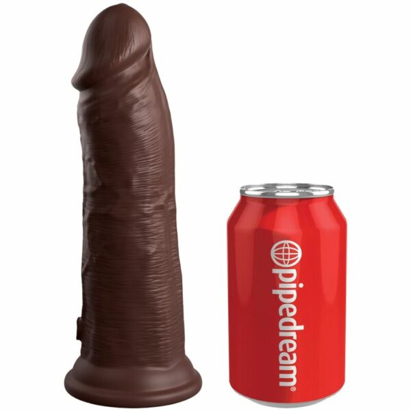 KING COCK ELITE - DILDO DE SILICONE REALISTA 20,3 CM CASTANHO