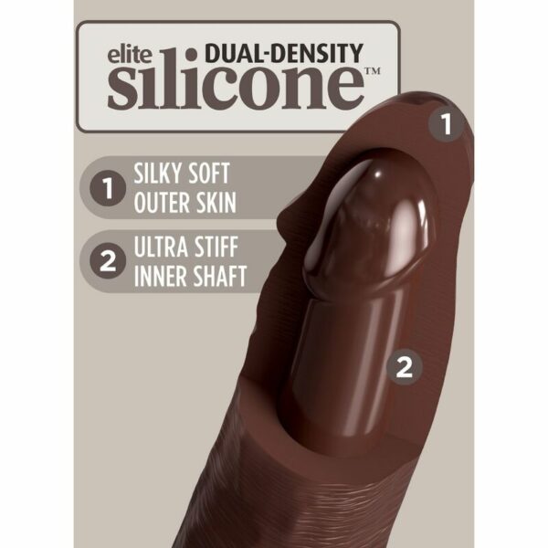 KING COCK ELITE - DILDO DE SILICONE REALISTA 20,3 CM CASTANHO - Image 4